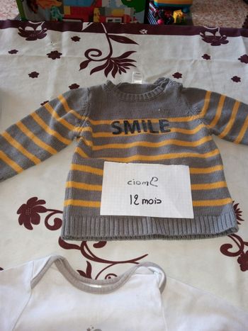 Lot de 2 pulls 12 mois