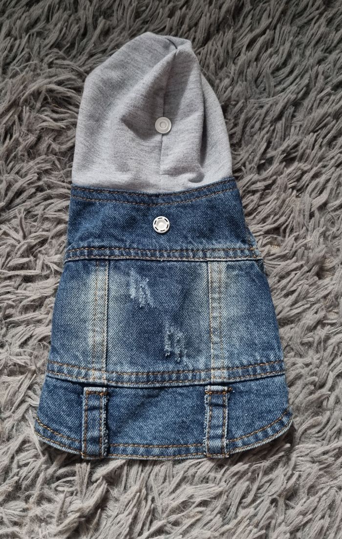 Veste en jean à capuche taille XS chien ou chat
