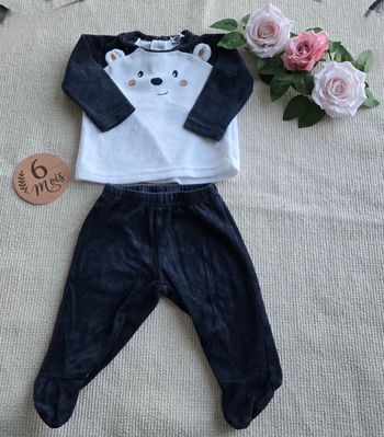 Pyjama 2 pièces bébé 6 mois NPO Baby très bon état 