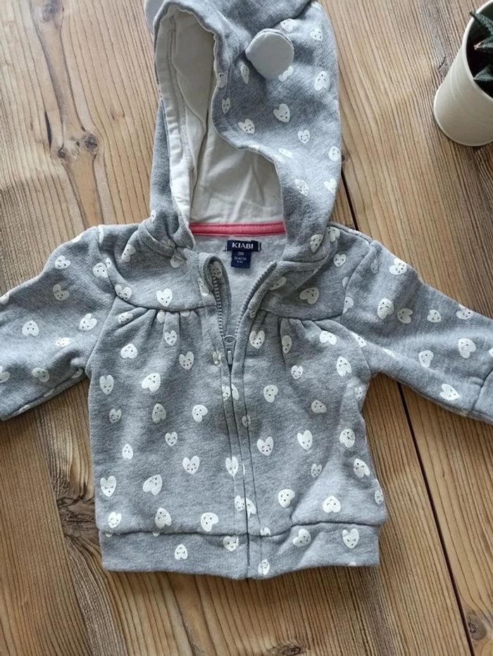 Gilet capuche fille 3 mois - photo numéro 3