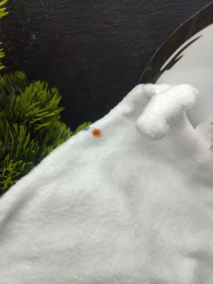 doudou siplec leclerc renard plat blanc bleu indien plume triangle Orange Noeud - photo numéro 3