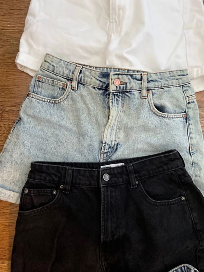 Lot de 5 shorts en jean Bershka 38 - photo numéro 3