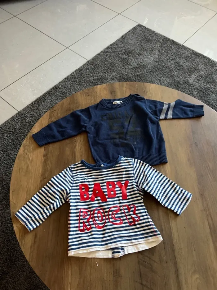 Lot de 2 pull 9 mois kiabi