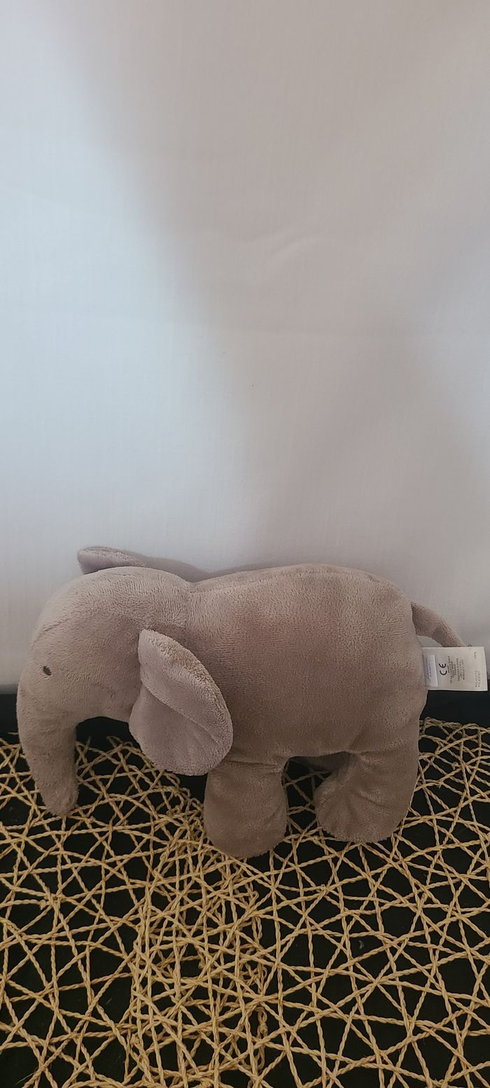 Peluche éléphant JACADI Un voyage en Afrique gris - photo numéro 2