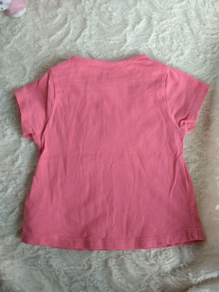 Tee shirt chemise manches courtes Fille 12 mois baleine Love the sea Obaïbi 100% coton - photo numéro 8