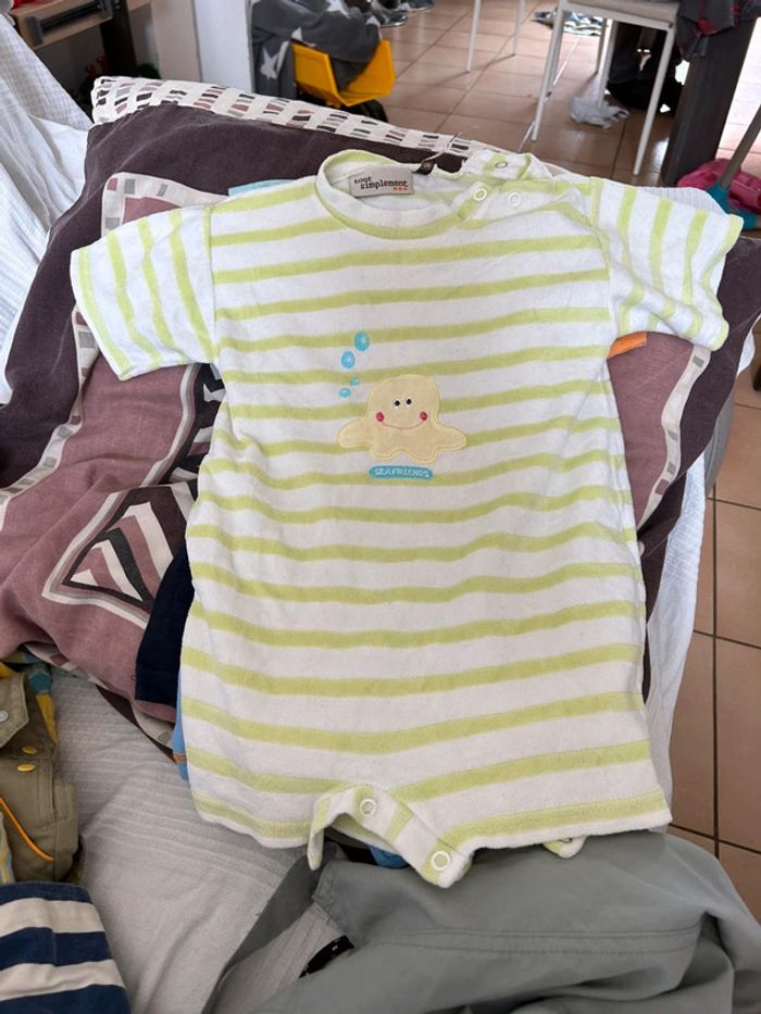 Lot de 2 barboteuse / combi short taille 6moi - photo numéro 3