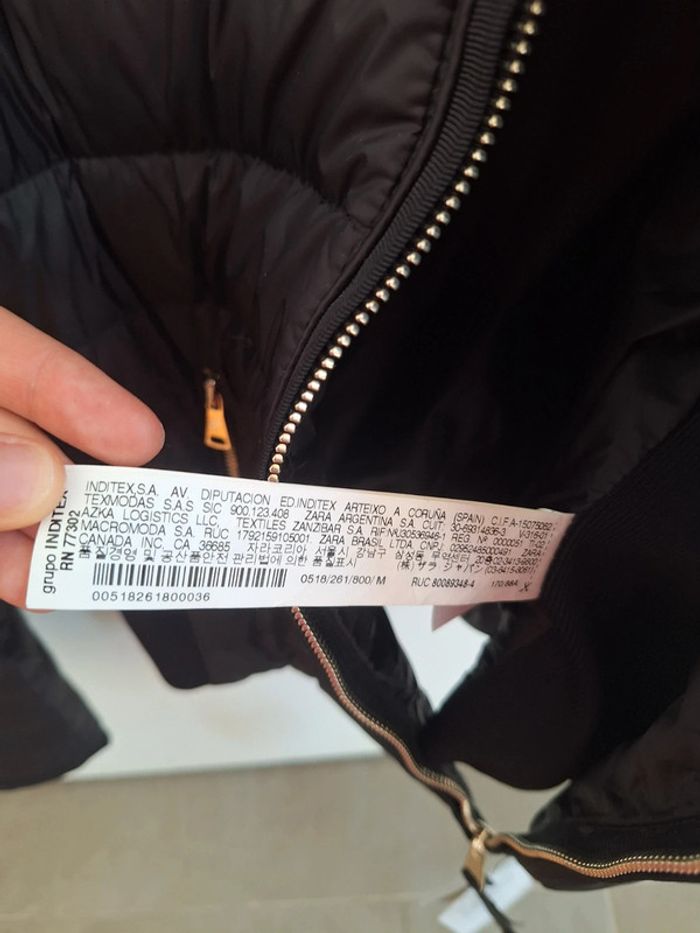 Veste noire doudoune en plumes Zara - photo numéro 9