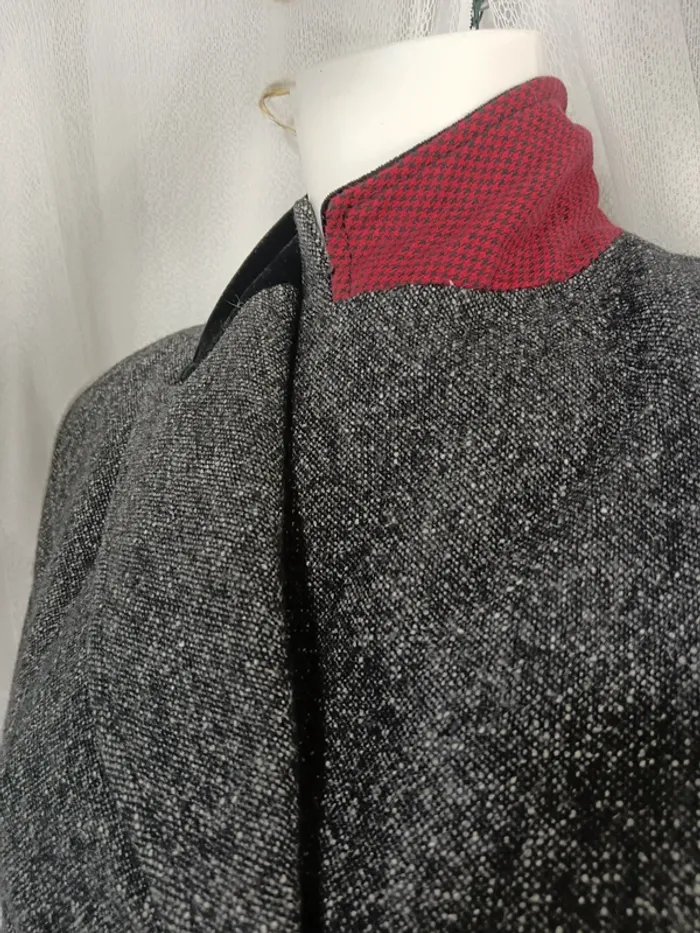 Gaultier junior "Blazer gris chiné et Velour noir" taille 40 - photo numéro 6