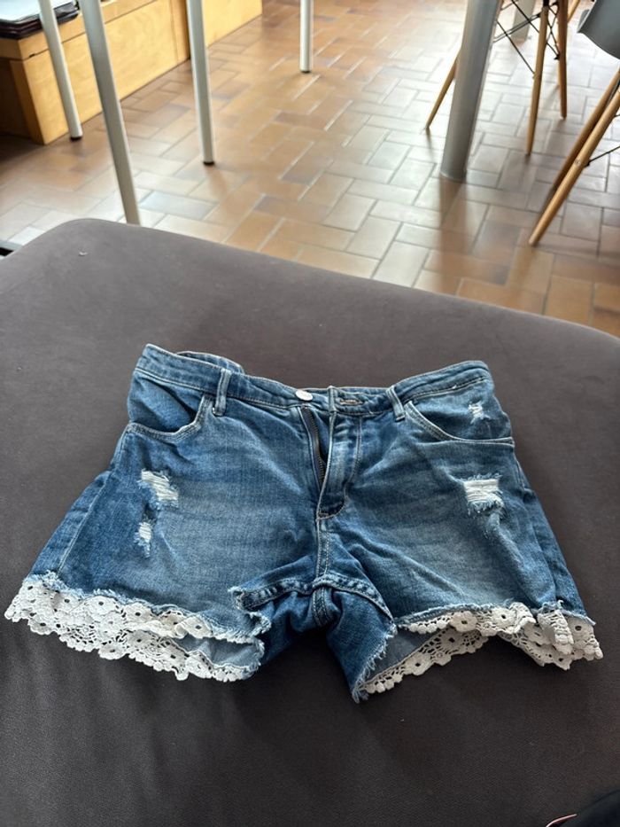 short jeans dentelle