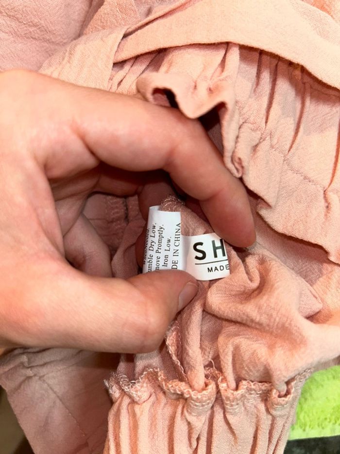 Short à nouer taille haute léger rose pâle - photo numéro 7