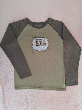 T-shirt manches longues Chevignon 8 ans Marron et kaki