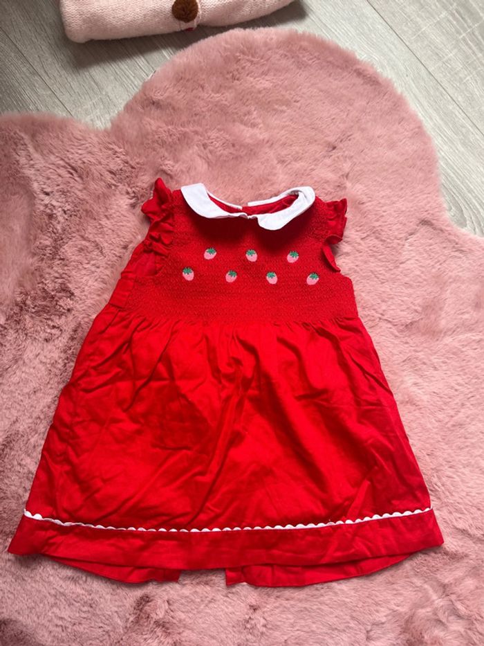 Robe rouge bébé fille 18 mois