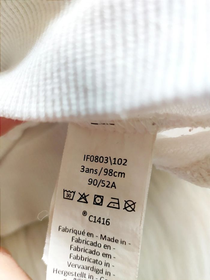 Sweat Zip à capuche Orchestra 3 ans en coton blanc - photo numéro 5