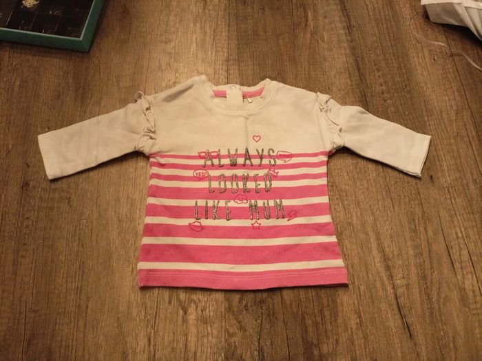 Lot de deux t-shirts manches longues fille - photo numéro 3
