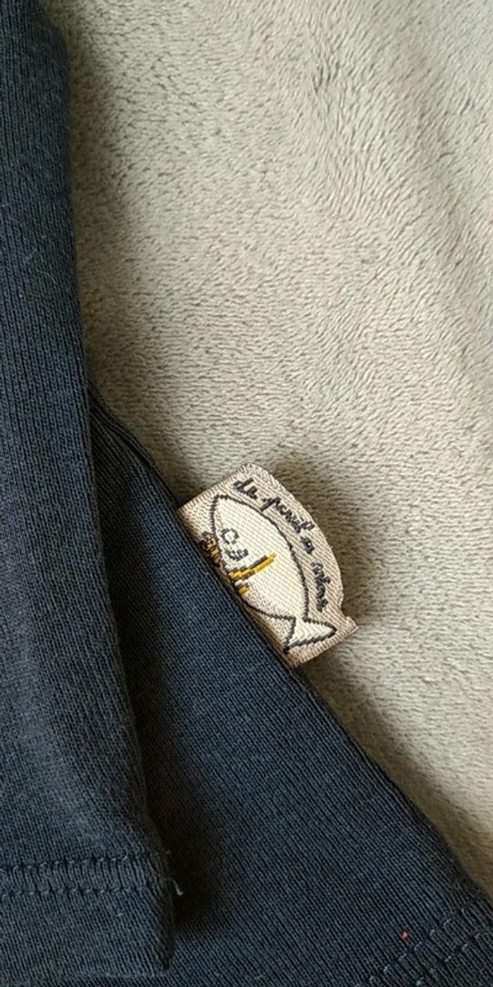 Tee shirt manches longues / pull léger col roulé Garçon 6 mois "Le sport ça conserve" 100% coton - photo numéro 6