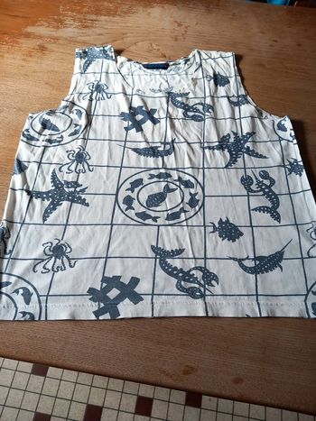 Tee-shirt débardeur polyamide T40 Griffe interdite Paris