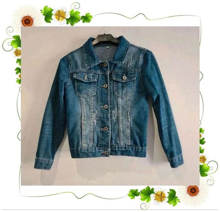 Cazadora vaquera stitch estampado en espalda - photo numéro 3