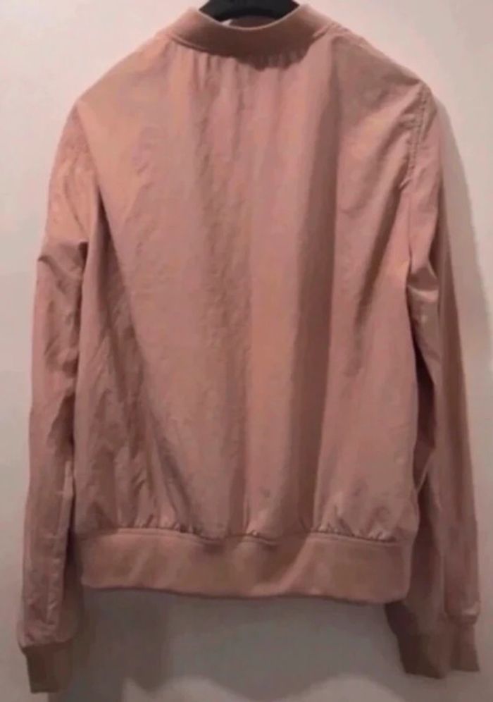 Veste aviateur femme Zara basic rose taille M - photo numéro 2