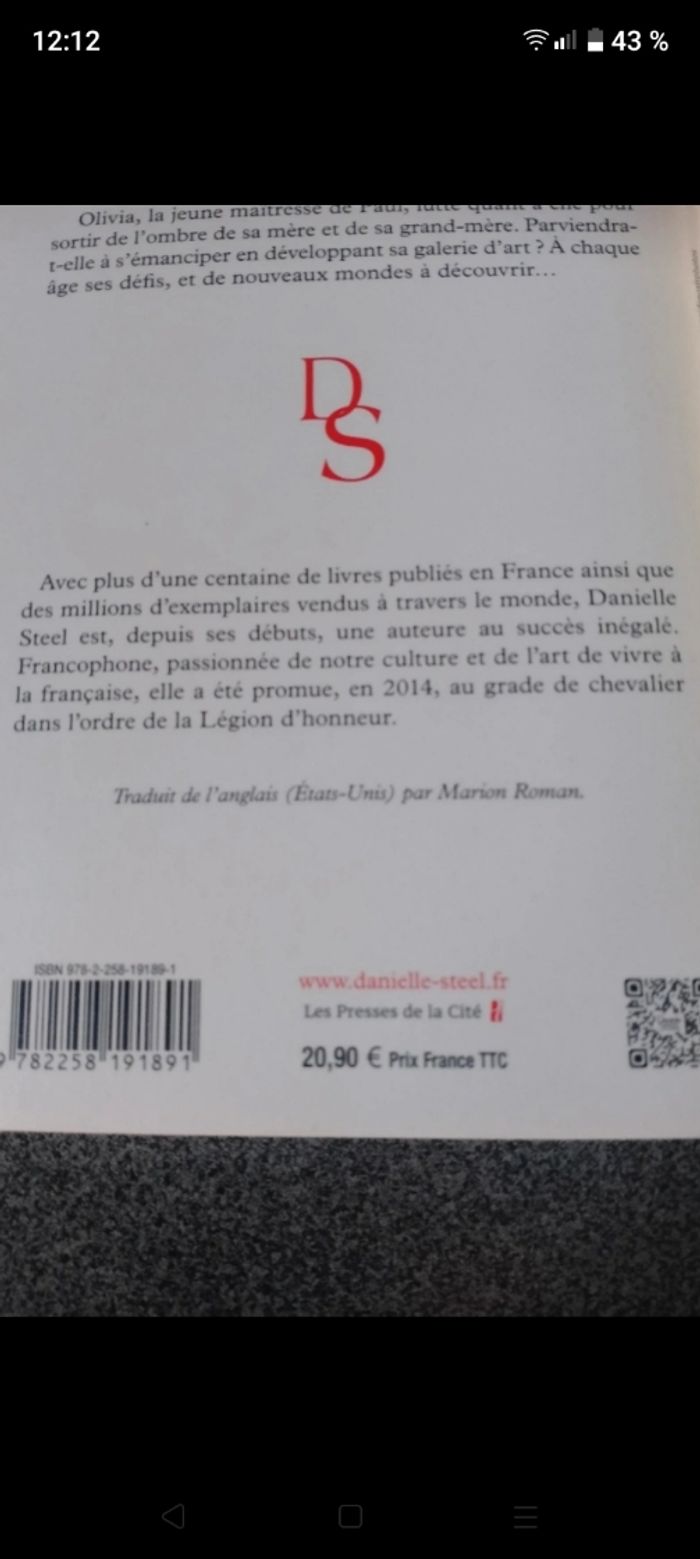 Livre 💷 Danielle Steel Jamais trop tard - photo numéro 4