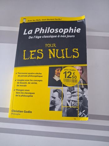 Livre : La philosophie pour les nuls de Christian Godin