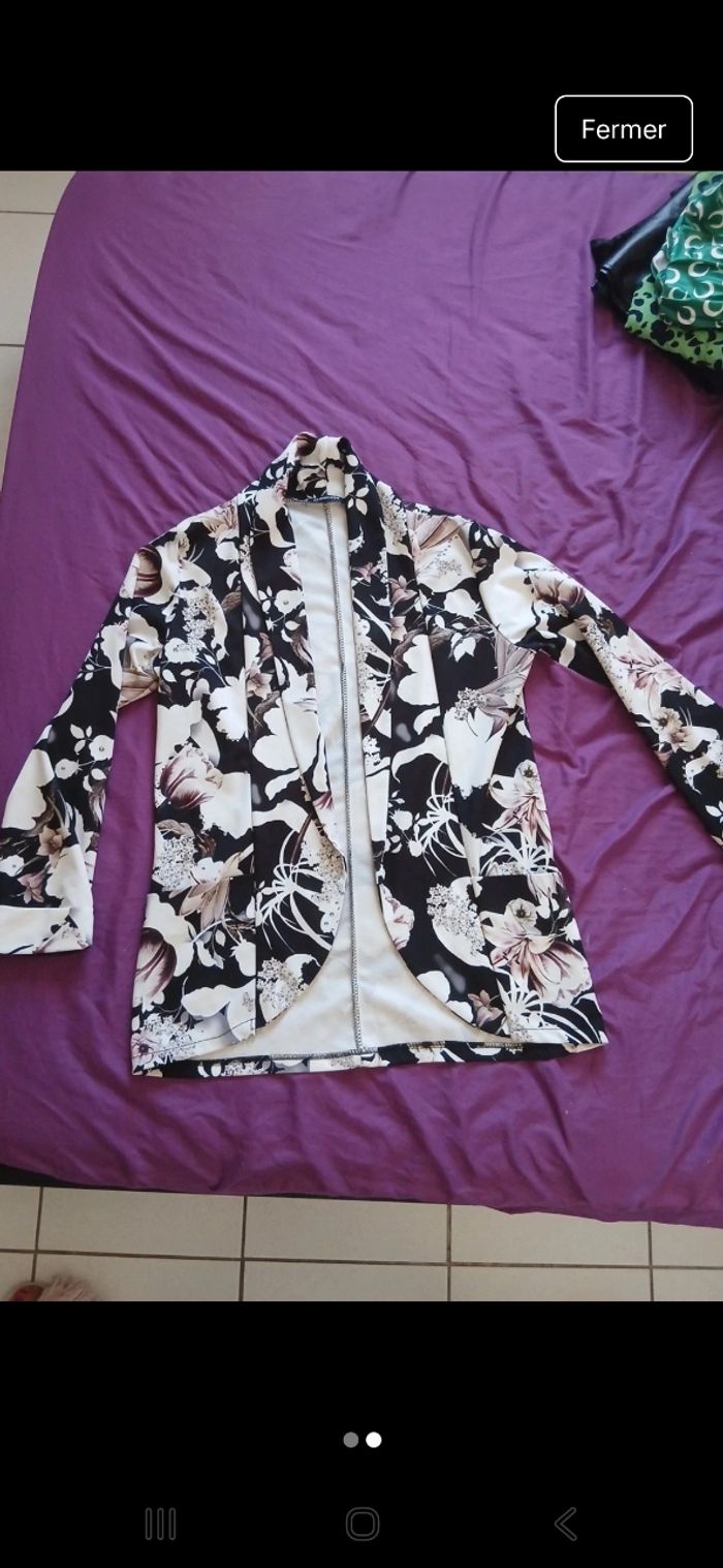 Blazer a motif femme - photo numéro 2