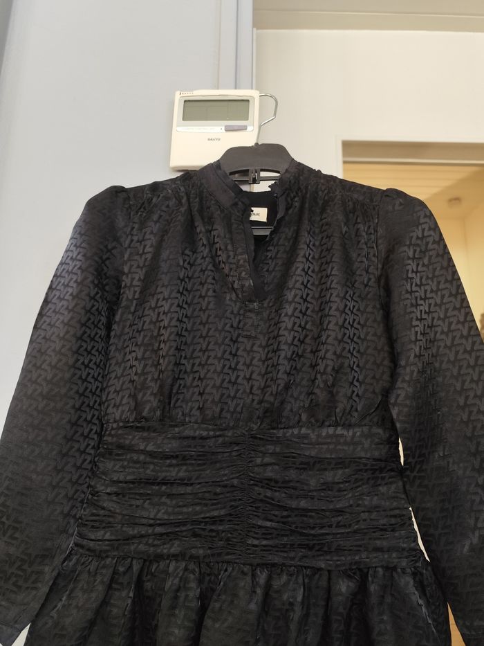 Robe neuve Zadig & voltaire taille 10 ans noire motif satiné automne hiver - photo numéro 3