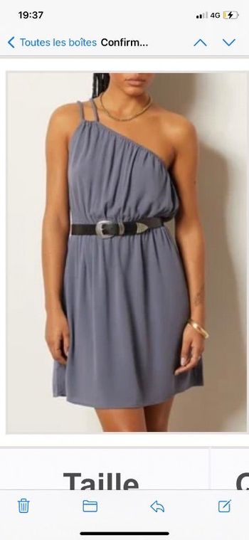 Robe grise asymétrique Etam taille 36