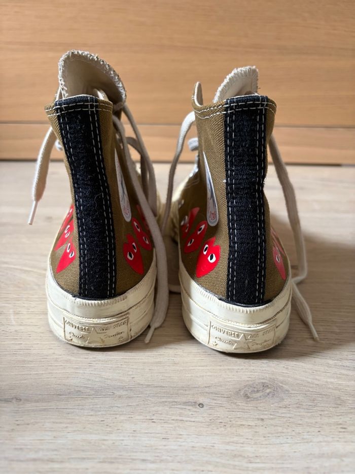 Converse x Comme des Garçons Play – Montantes kaki - photo numéro 3