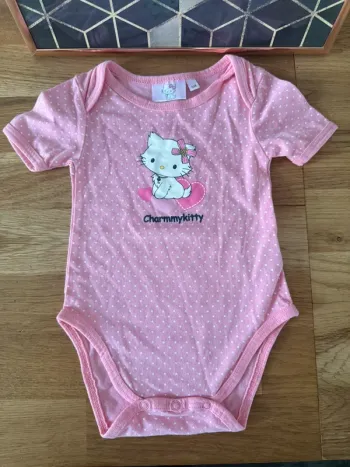 Body rose MC Hello Kitty fille 6 mois