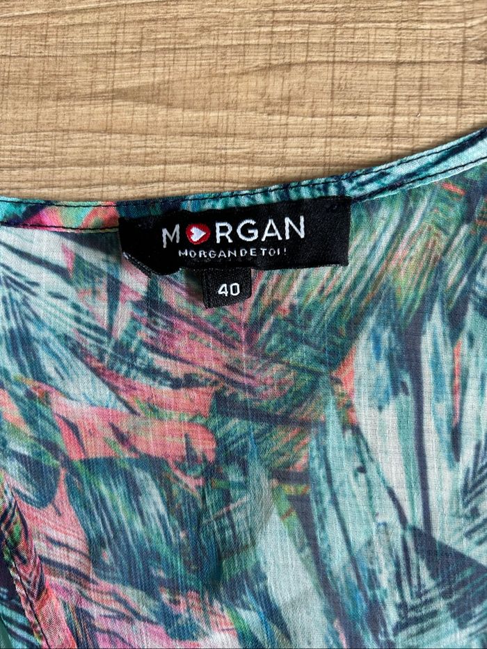 Blouse imprimée fleurie Morgan taille 40 jamais portée - photo numéro 9