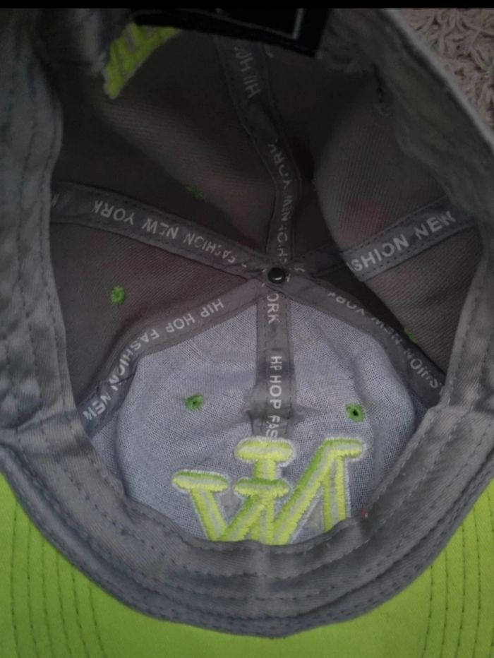 Casquette gris et jaune fluo taille L - photo numéro 3