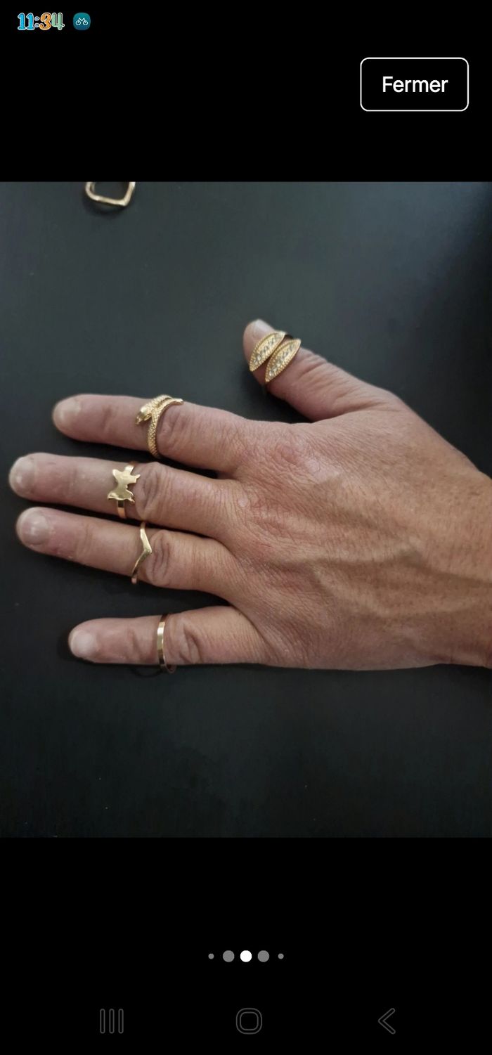 Lot 43 bague acier inoxydable - photo numéro 8
