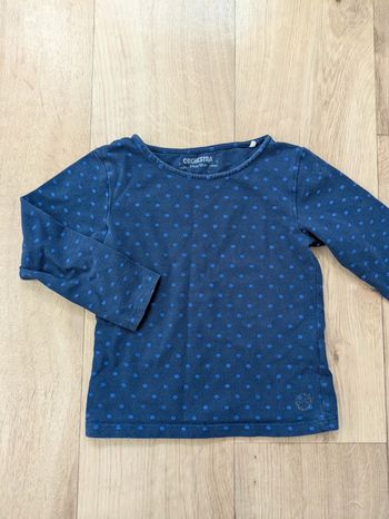 Tee-shirt manches longues bleu Orchestra 3 ans