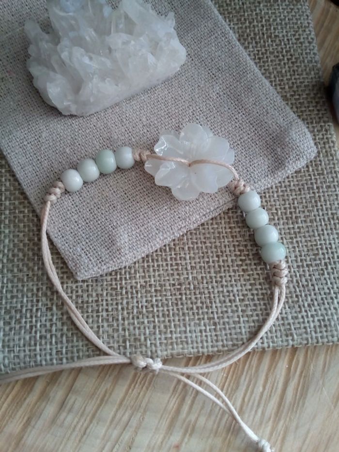 Bracelet bohème fleur et céramique - photo numéro 2