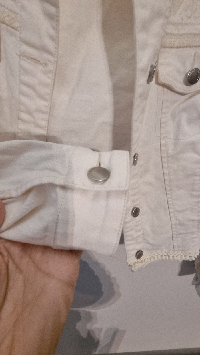 Veste en jean Cache-Cache crème taille XS - photo numéro 5