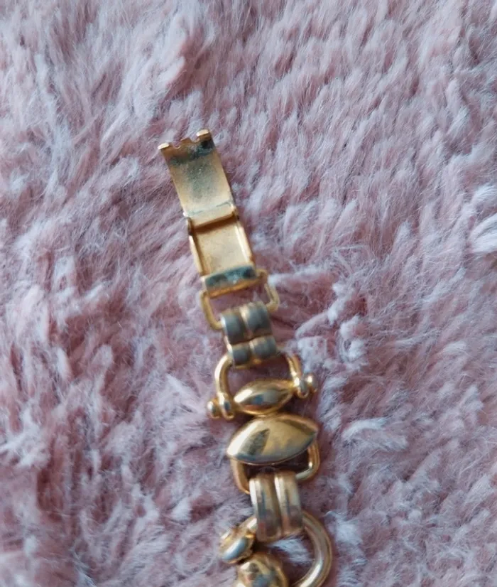 Bracelet Vintage Céline en acier doré - photo numéro 5