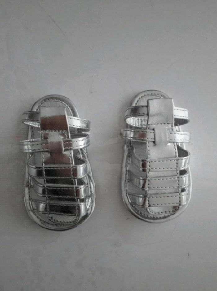 Sandale fille argenté 17 / 18 - photo numéro 2