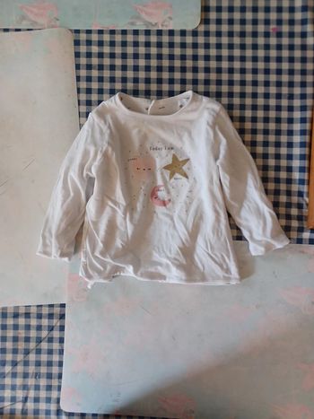 Tee shirt manche longue réversible 12 mois kiabi