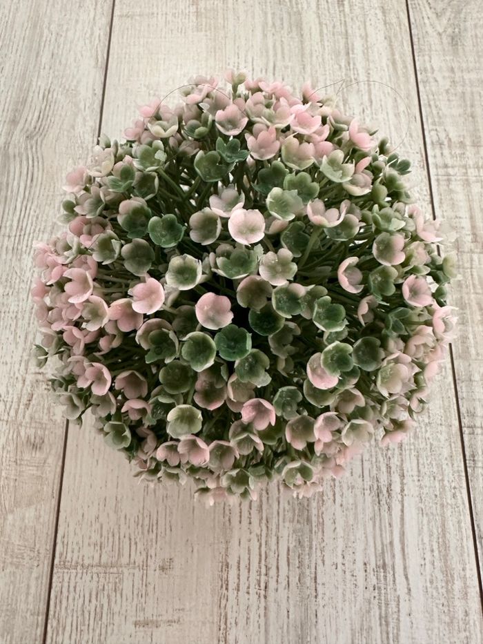 Boule décoration fausses fleurs NEUVE - photo numéro 2