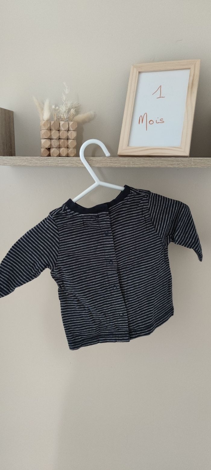T-shirt manches longues 1 mois - photo numéro 3