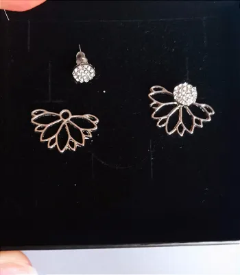 Boucles d'oreilles acier inoxydable argenté