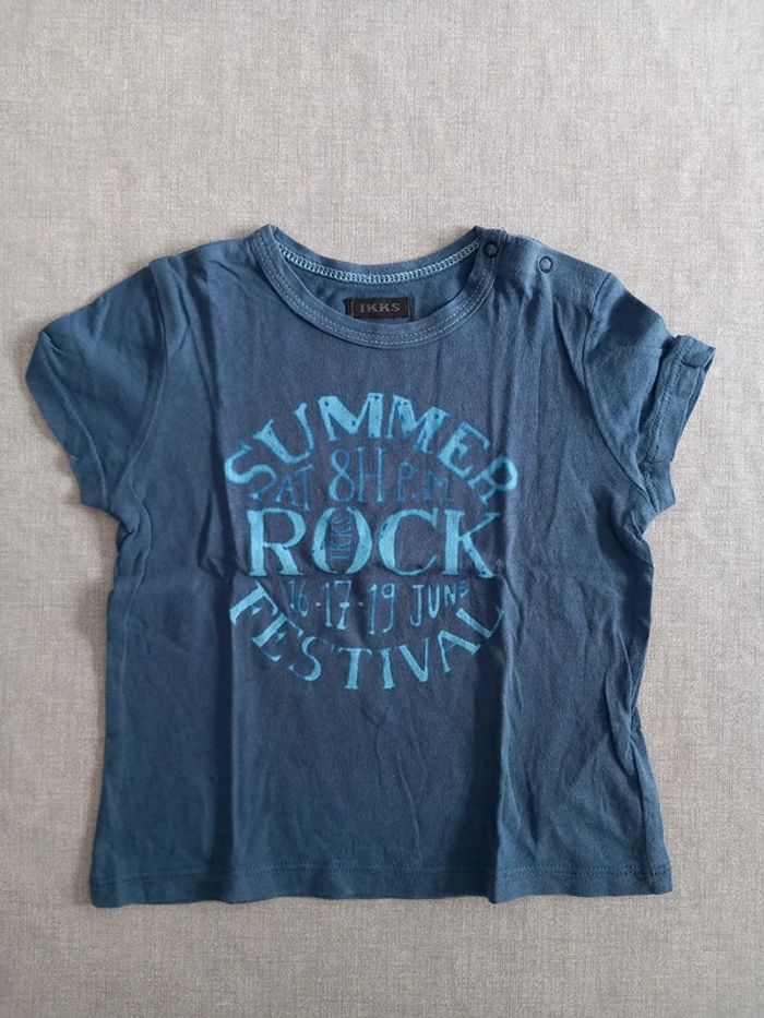 Tee-shirt bleu ikks 18 mois tbe - photo numéro 3