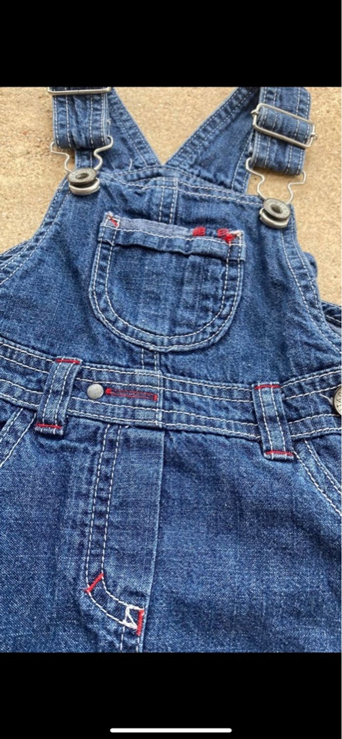 Robe en jeans bleu et rouge - photo numéro 2