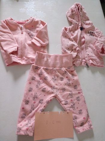 Ensemble rose corail Bambi Disney 2 - 6 mois