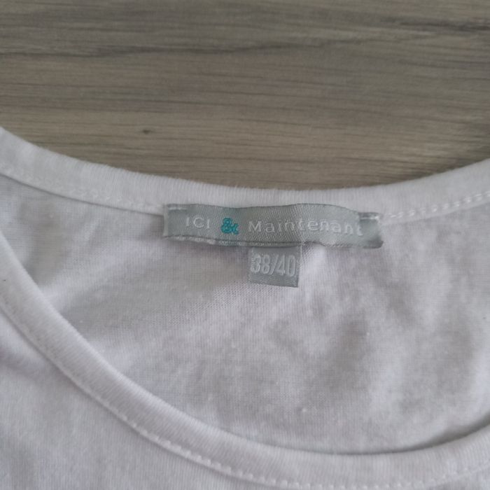 Chemise de nuit blanc imprimé Ici et Maintenant taille 38 - photo numéro 2