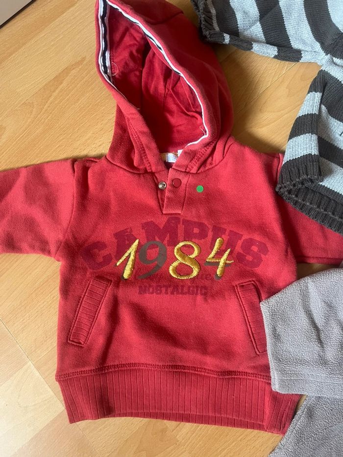 Lot 3 sweet capuche enfant garçon taille 12mois - photo numéro 4