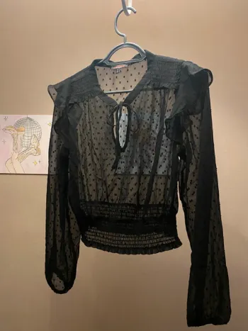 Blouse noir transparente jennyfer taille S