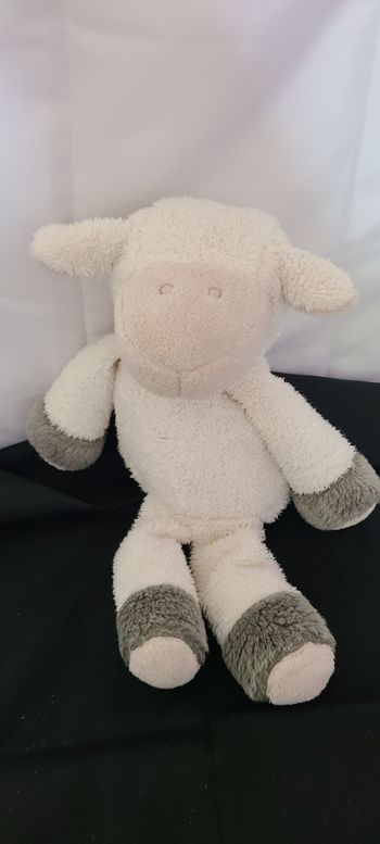 doudou mouton bords gris