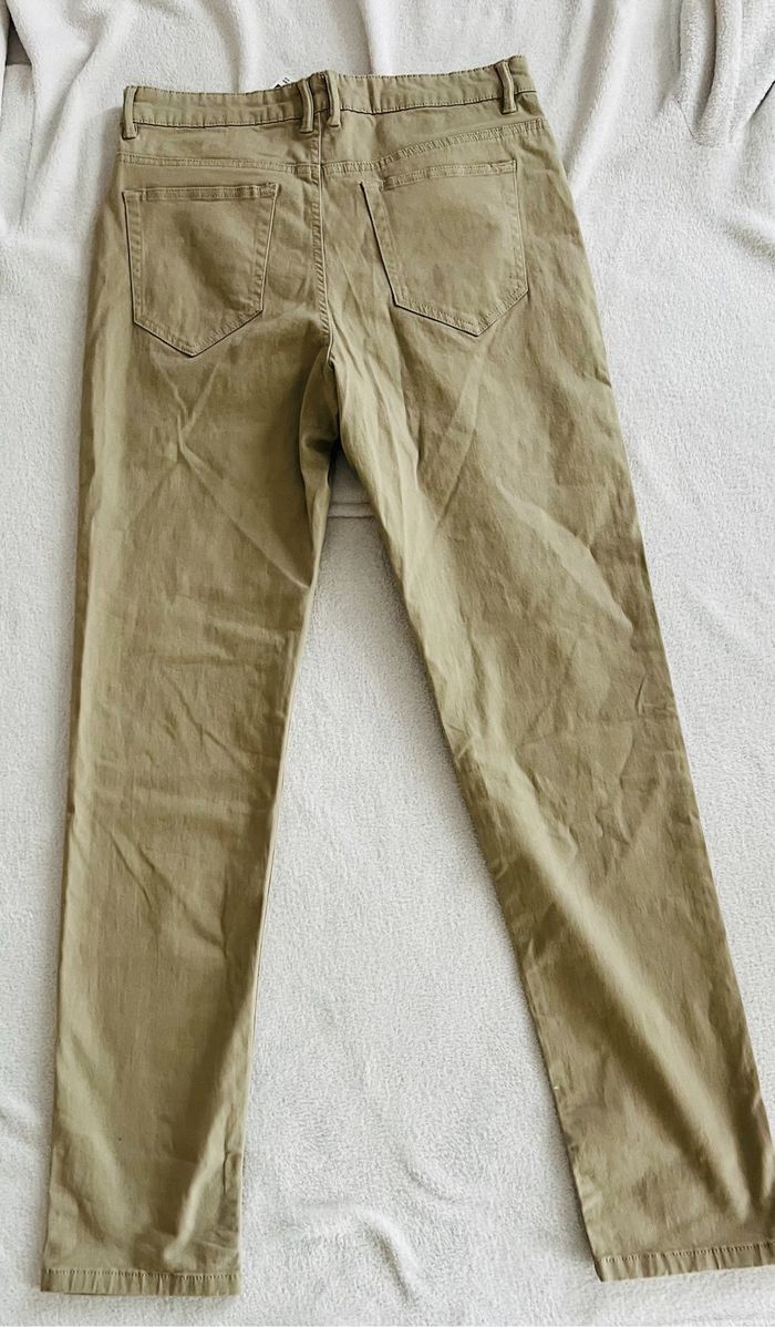 Pantalon homme Gémo Taille 40 chino stretch beige/gris greige - photo numéro 3