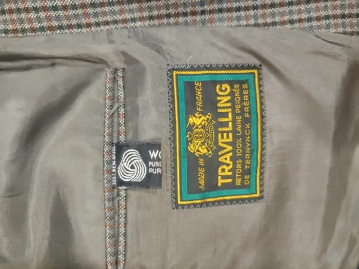 Veste costume - Blazer en Laine Homme Vintage Travelling x Ternyck Frères - Fabriqué en France - photo numéro 11